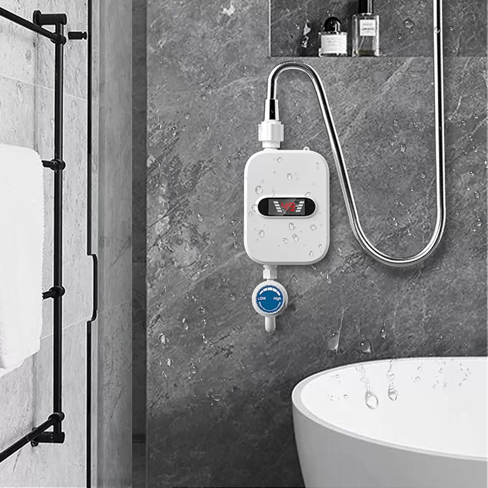 Calentador de agua instant neo para ducha grifo de ba o de 220 V 110 V enchufe europeo jpg 1