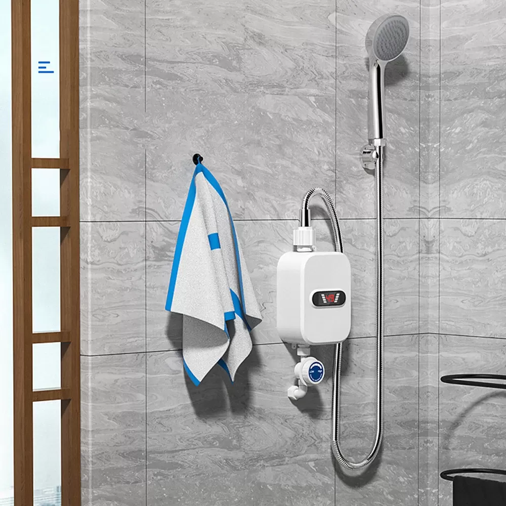 Calentador de agua instant neo para ducha grifo de ba o de 220 V 110 V enchufe europeo jpg 2