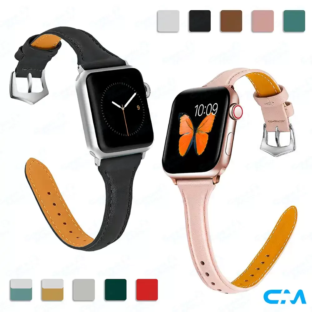Correa Cuero Delgado Dos Apple Watch