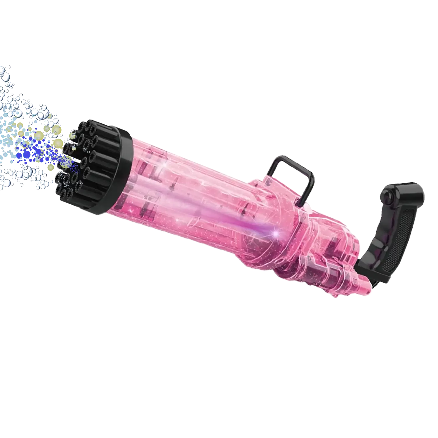 Pistola Gatling Burbujas Rosa