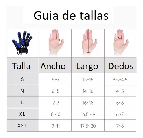 Guita de talla guante azul