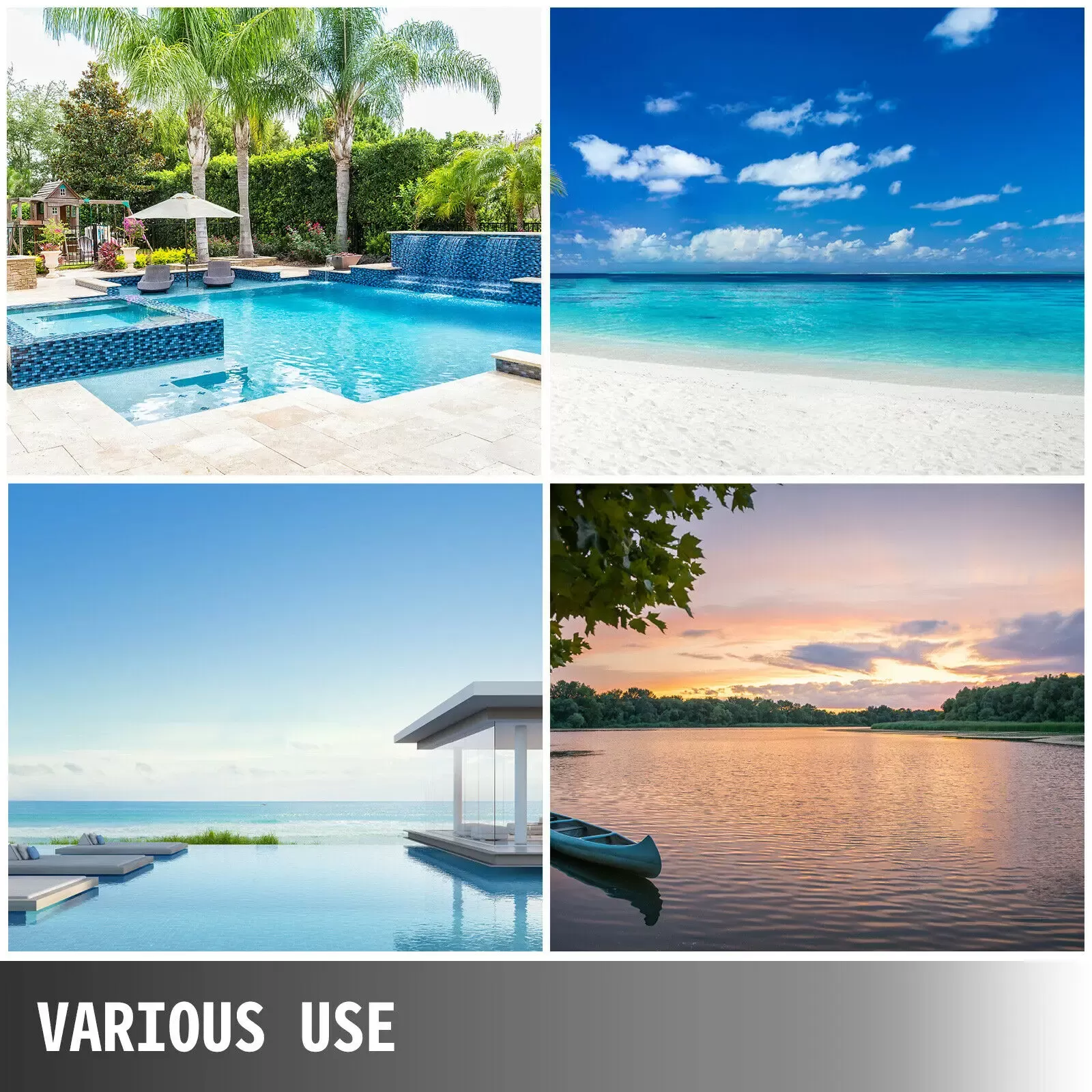 VEVOR trampol n de agua inflable de PVC lona flocada plataforma de rebote superficie lisa e jpg 2